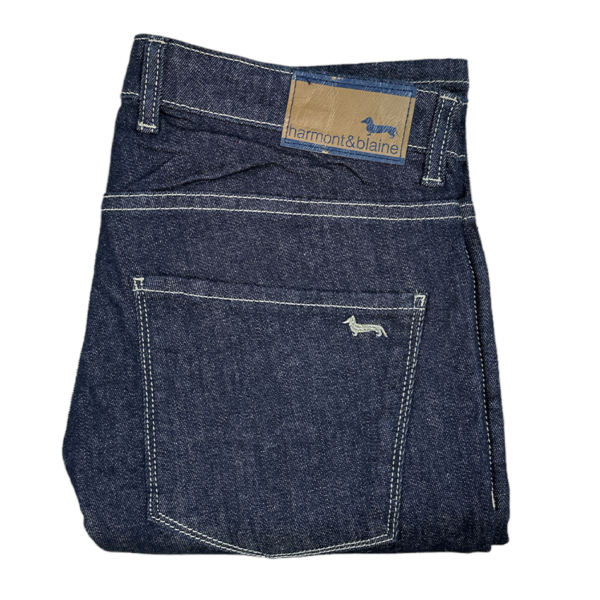 Jeans Denim Harmont Blaine Slim Fit Lavaggio Scuro Time Outlet